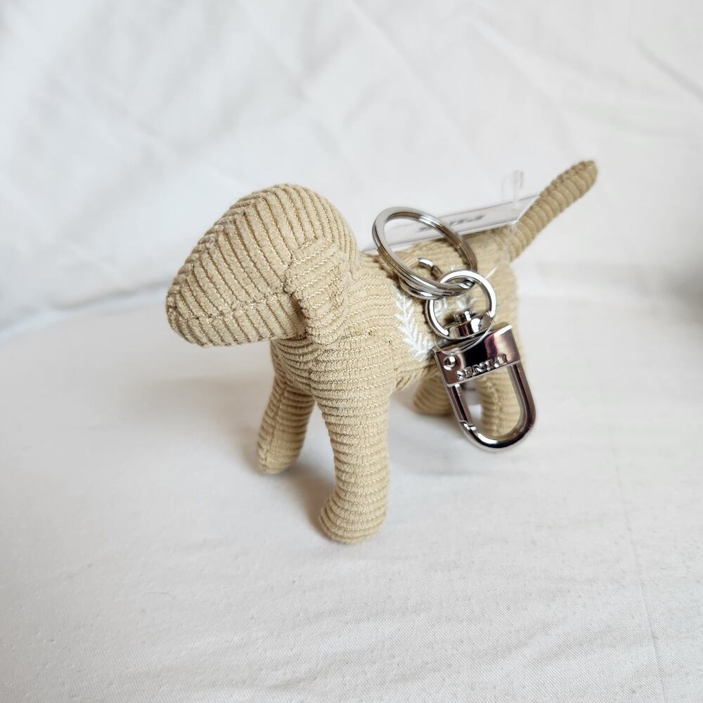 Victoria's Secret VS PINK Micro Mini Pup Dog Keychain Bag Clip - Bamboo Tan